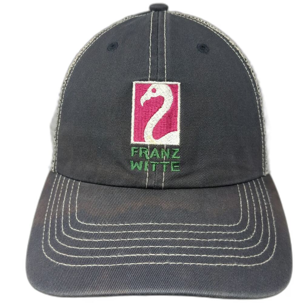 '47 Trucker Hat Gray One Size Flamingo Franz Witte Logo Mesh Back Snapback